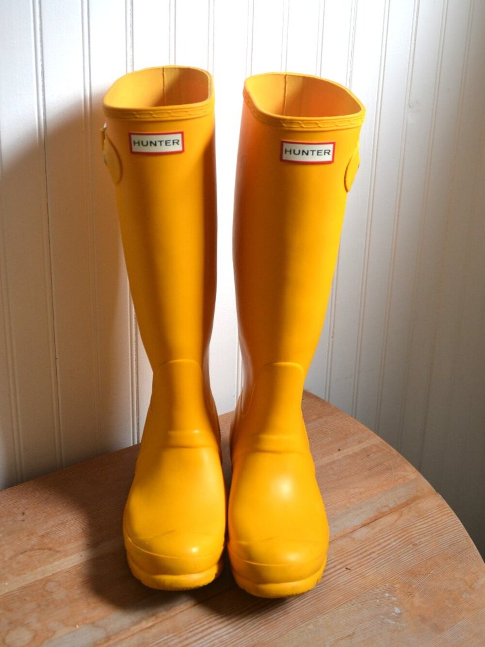 Hunter Tall Rubber Winter Rain Boots YELLOW Size: 6